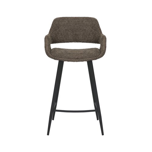 Barstoel Dario bouclé taupe - afbeelding 2