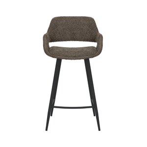 Barstoel Dario bouclé taupe - afbeelding 2