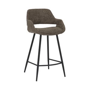 Barstoel Dario bouclé taupe - afbeelding 3