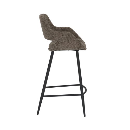 Barstoel Dario bouclé taupe - afbeelding 4