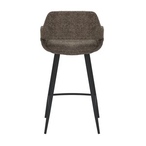 Barstoel Dario bouclé taupe (bar) - afbeelding 4