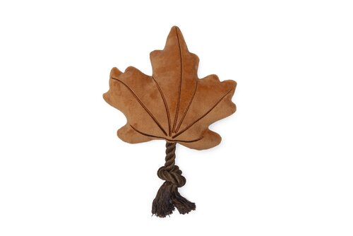 Beeztees Hondenspeelgoed blad met touw - L26xB28,5cm Bruin - afbeelding 3