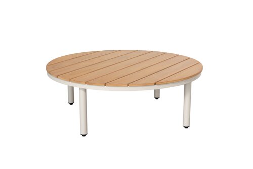 Belize salontafel set van 2 D89xH30 teak / D69xH41cm aluminium - afbeelding 2