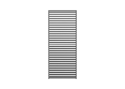 Bergamo zijpaneel lamellen B 92,5 x H 238 cm antraciet