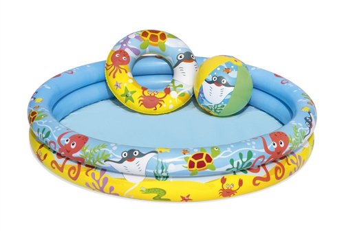 Bestway kinderbad rond play pool set 112 - afbeelding 1