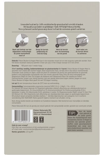 Beuken&Hagenmest 2.5kg - afbeelding 2