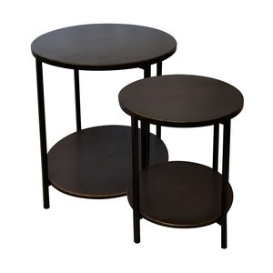 Bijzettafel Bologna - H 40/48 x D 50/60 cm