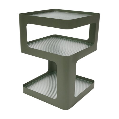 Bijzettafel Glass 35 x 35 x 49 cm sage green - afbeelding 1