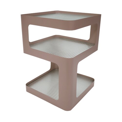 Bijzettafel Glass 35 x 35 x 49 cm soft pink - afbeelding 1