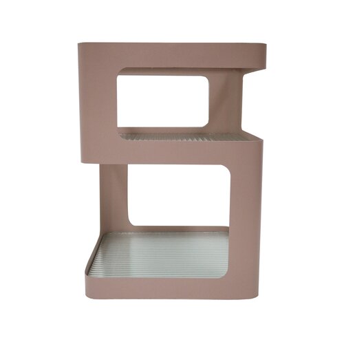 Bijzettafel Glass 35 x 35 x 49 cm soft pink - afbeelding 2