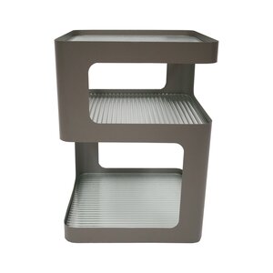 Bijzettafel Glass 35 x 35 x 49 cm warm grey - afbeelding 2