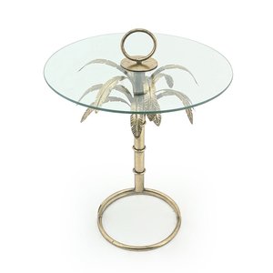 Bijzettafel palm D50x70cm - afbeelding 1