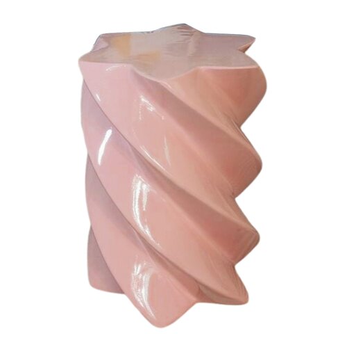 Bijzettafel Swirl pink - D 32 x H 42 cm