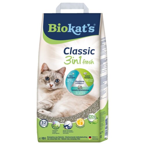 Biokat's Classic Fresh 3in1 Kattenbakvulling - 10 liter - afbeelding 1