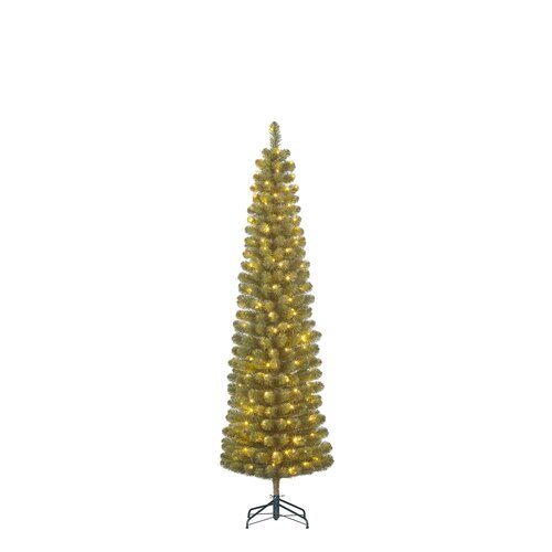 Black Box Kunstkerstboom Charlton Pilar groen - incl 120 lampjes - H 185 x D 53 cm