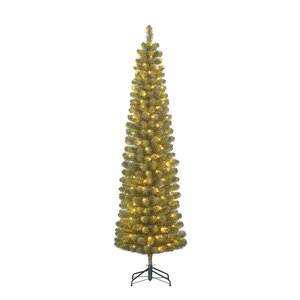 Black Box Kunstkerstboom Charlton Pilar groen - incl 180 lampjes - H 230 x D 58 cm