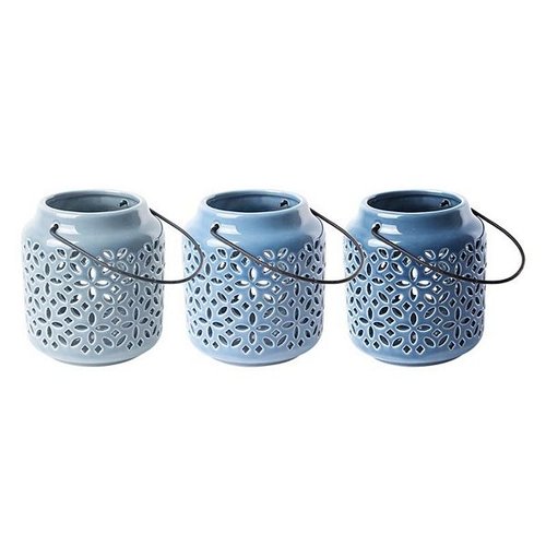 Blauwtinten windlicht S ass.