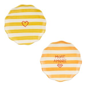 Bliss ontbijtbord oranje geel 2 assorti - D 21 x H 2 cm