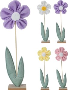 Bloem vilt 32cm - 4 kleuren - afbeelding 1