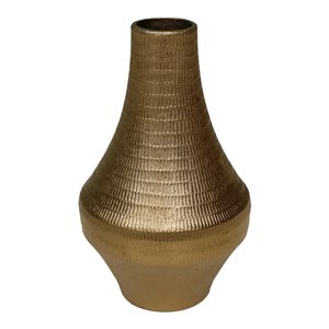 Bloemenvaas Brass antique - H 37 x D 19,5 cm - afbeelding 1