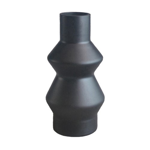 Bloemenvaas Matt black Handgeblazen - H 26,5 x D 13,5 cm