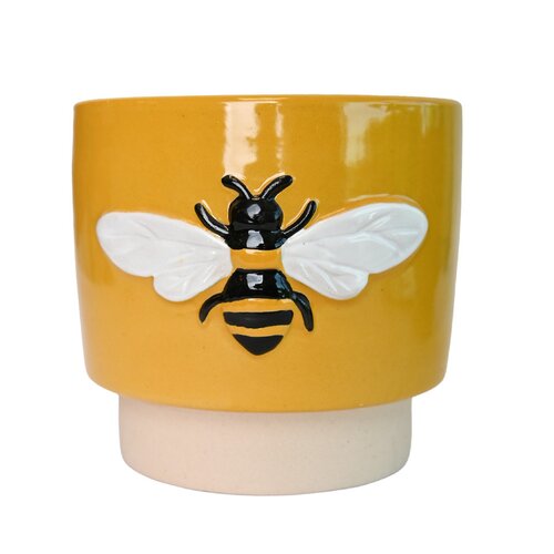Bloempot Beehive -D14H12cm Geel