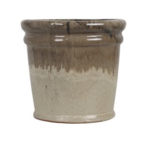 Bloempot black/cream - D 28 x H 23 cm - afbeelding 1