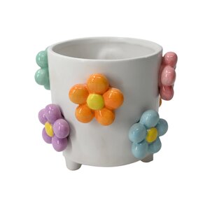 Bloempot D 17 x H 14,5 cm funky flowers