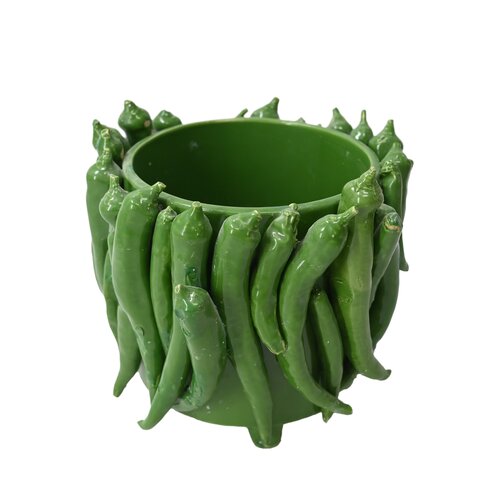 Bloempot D 21 x H 21 cm green peppers