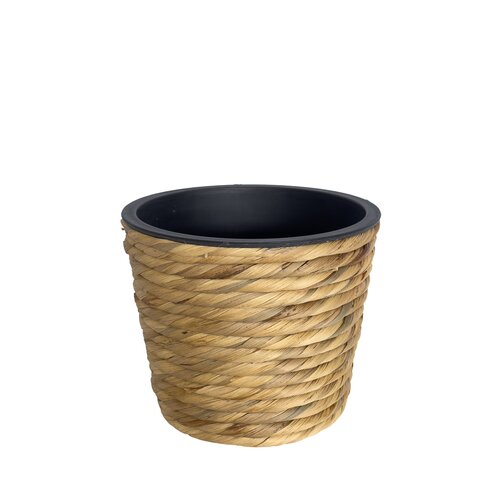 Bloempot Gevlochten Look - D20xH17cm Naturel