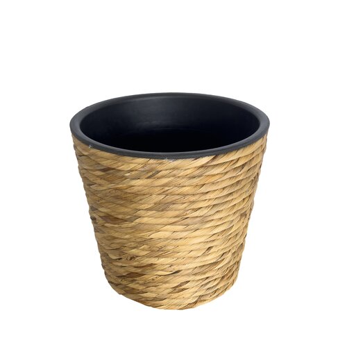 Bloempot Gevlochten Look - D30xH28cm Naturel