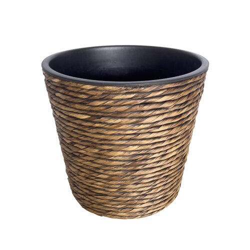 Bloempot Gevlochten Look - D34xH31cm Bruin