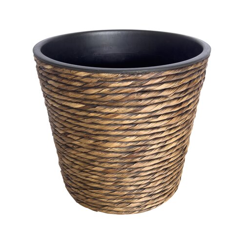 Bloempot Gevlochten Look - D41xH38cm Bruin