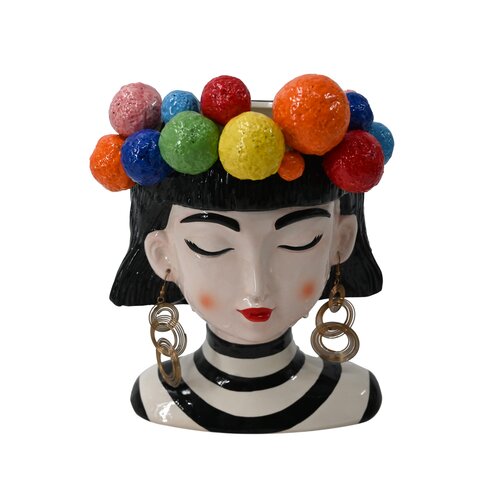 Bloempot hoofd 'balloons' - H 26 cm