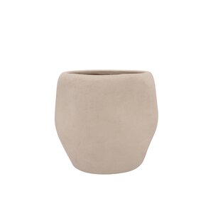 Bloempot Lisboa zandkleur - H 15 x D 16 cm