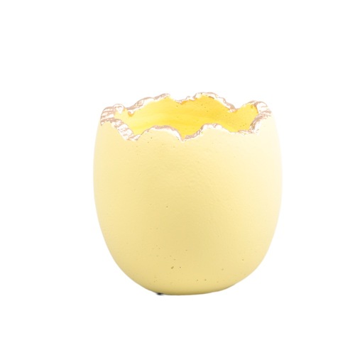 Bloempot paasei Geel - D 11 x H 9,5 cm