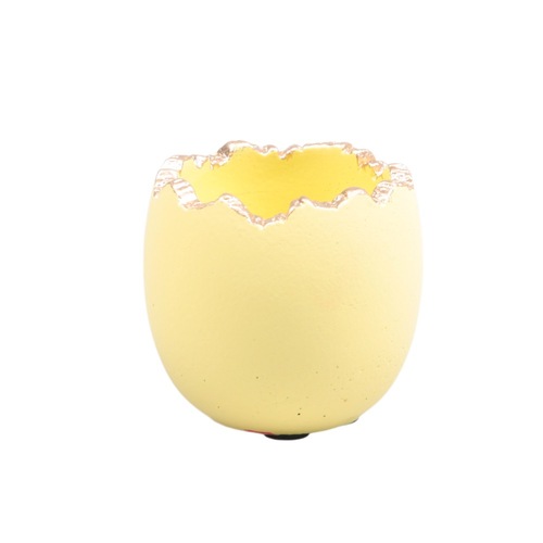 Bloempot paasei Geel - D 9,3 x H 8 cm