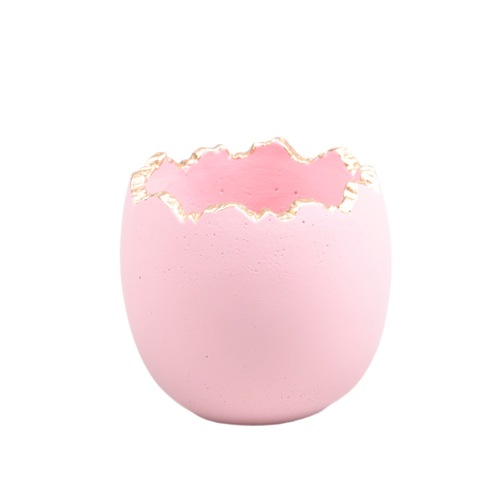 Bloempot paasei Roze - D 13 x H 11,5 cm