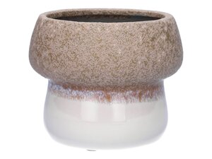 Bloempot Pilz beige/wit - D 12 x H 9,5 cm
