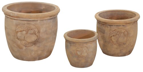 Bloempot Portly Antique Terra Pear - D 37 x H 32 cm - afbeelding 3