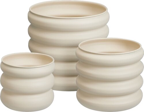 Bloempot Set 3 Stuks - Crème