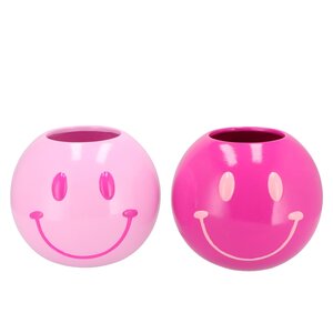 Bloempot Smiley face Fuchsia - D 20 H 17 - afbeelding 1