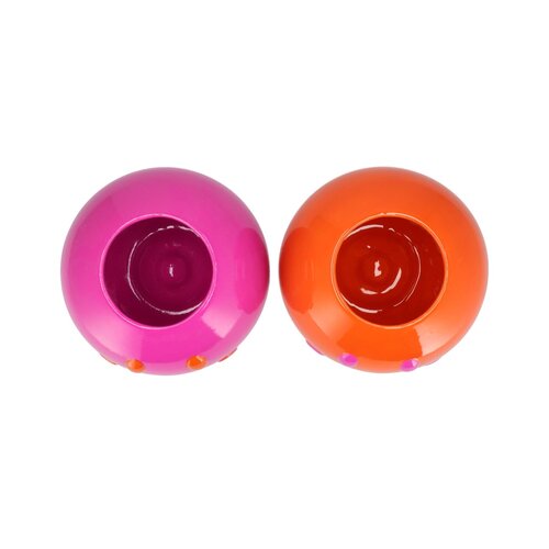 Bloempot Smiley face Fuchsia/oranje - D 15 H 12 - afbeelding 2