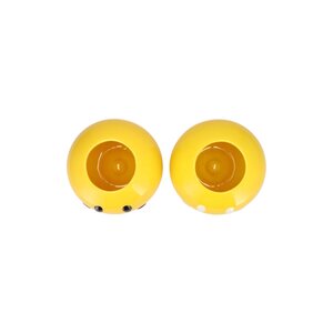 Bloempot Smiley face Geel - D 11 H 9 - afbeelding 2