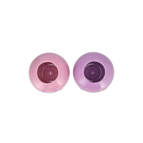 Bloempot Smiley face Lila/pink - D 11 H 9 - afbeelding 2
