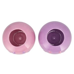 Bloempot Smiley face Lila/pink - D 20 H 17 - afbeelding 2