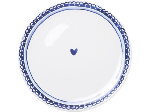 Blond Amsterdam Bord Hart - 26cm Delfts Blauw - afbeelding 1