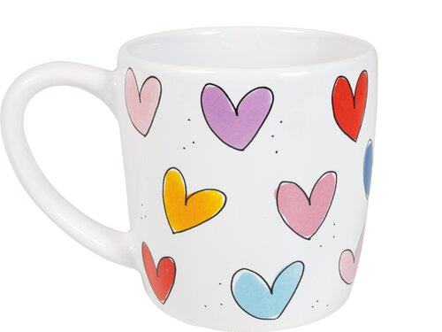 Blond Amsterdam - Even Bijkletsen: Cappuccino Mug Hearts - 0,5 L - afbeelding 3