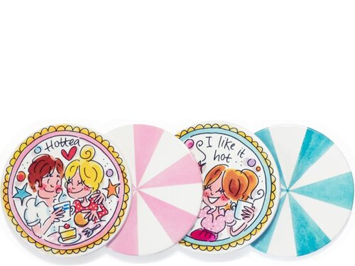 Blond Amsterdam - Even Bijkletsen: Coaster Set van 4 - afbeelding 1