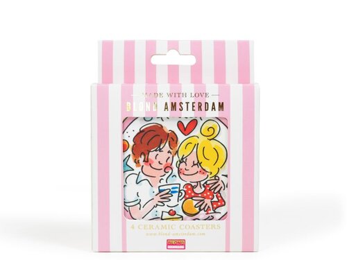 Blond Amsterdam - Even Bijkletsen: Coaster Set van 4 - afbeelding 3